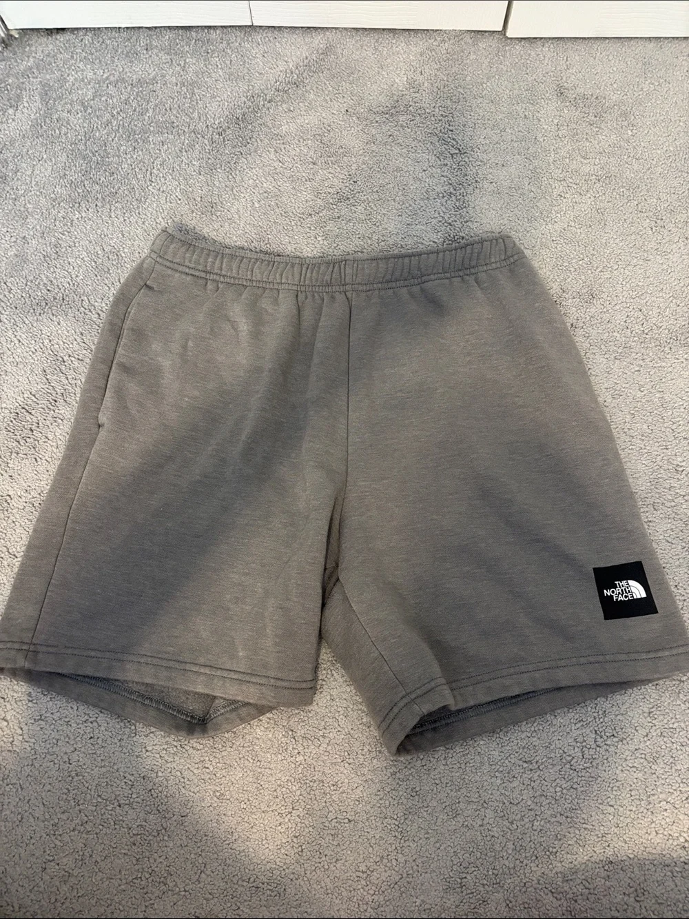 North Face Men's Gray Athletic Fleece Shorts